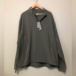 NWT Peter Millar Element Wind Men’s XXL Gray Quarter-Zip Pullover
